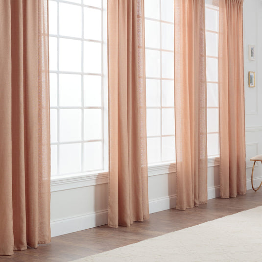 Faux Belgian Flax Solid Curtains Collective Chanasya