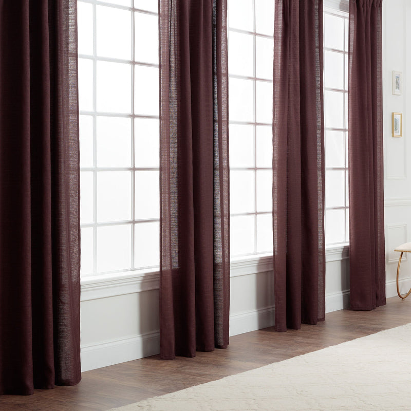 Load image into Gallery viewer, Faux Belgian Flax Solid Curtains Collective Chanasya
