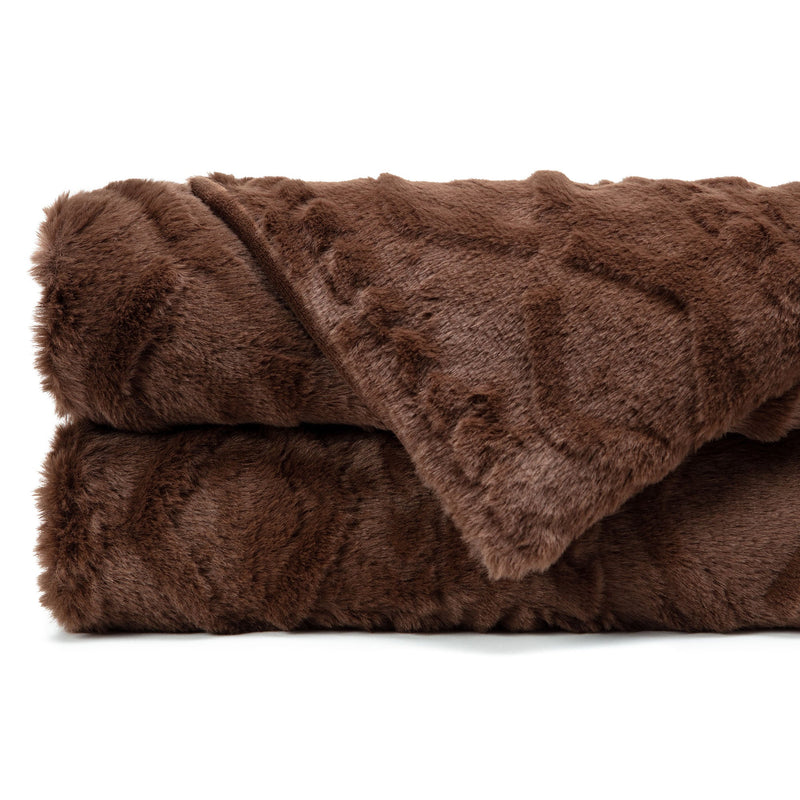 Load image into Gallery viewer, Trestle Faux Fur Throw Blanket Gift Chanasya
