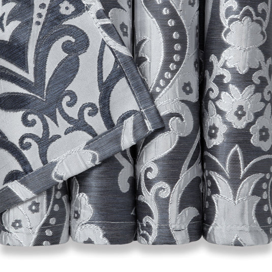 Damask Jacquard Grommet Curtains Collective Chanasya