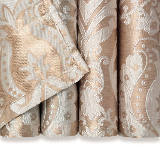 Damask Jacquard Grommet Curtains Collective Chanasya