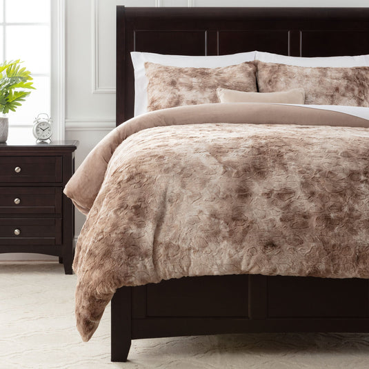 Wolf Faux Fur Duvet Cover Set Collective Chanasya