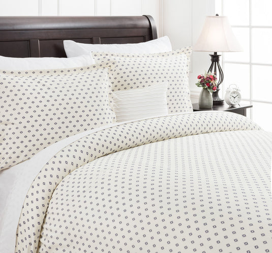 Mini Diamond Off White Duvet Cover Set Collective Chanasya