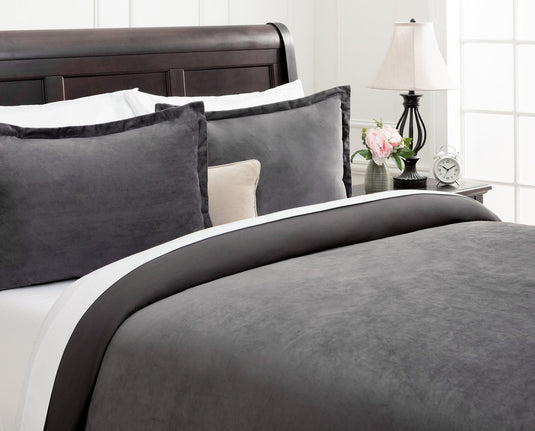 Velour Velvet Duvet Cover Set Collective Chanasya