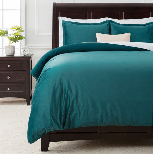 Velour Velvet Duvet Cover Set Collective Chanasya