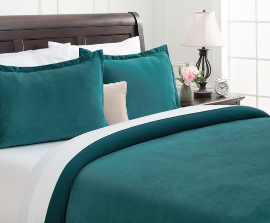 Velour Velvet Duvet Cover Set Collective Chanasya