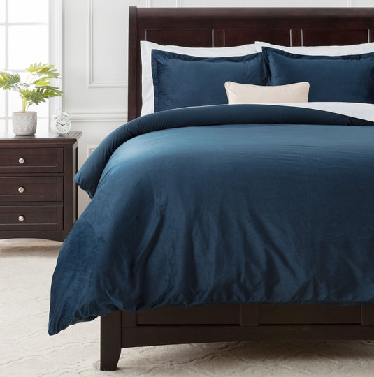 Velour Velvet Duvet Cover Set Collective Chanasya