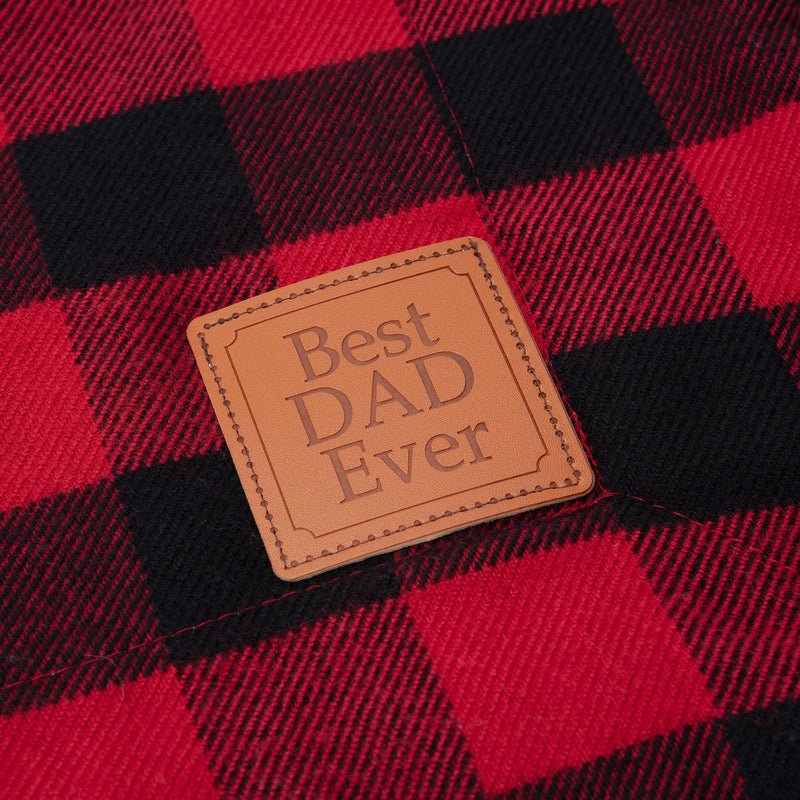 Load image into Gallery viewer, Best Dad Ever Plaid Throw Blanket Gift Chanasya
