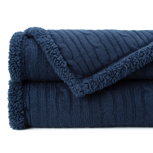 Cable Knit Throw Blanket Gift Chanasya