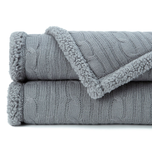 Cable Knit Throw Blanket Gift Chanasya