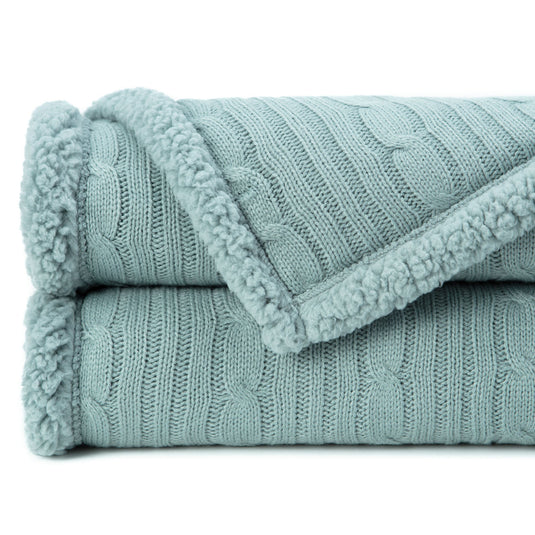 Cable Knit Throw Blanket Gift Chanasya