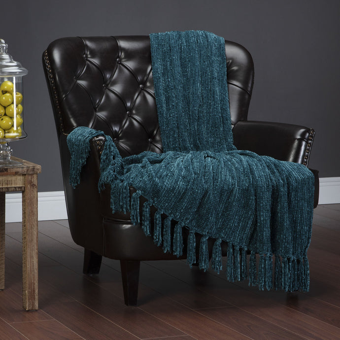 Cascade Chenille Throw Blanket Collective Chanasya