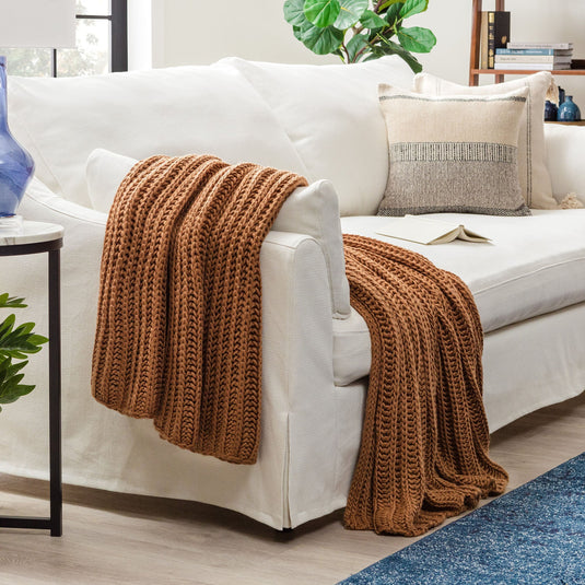 Chunky Knit Throw Blanket Collective Chanasya