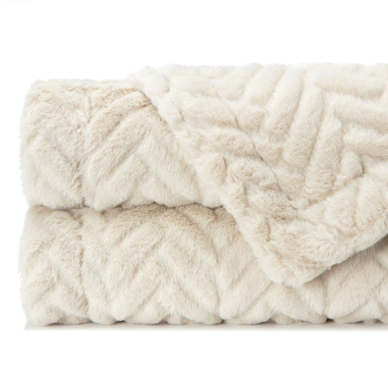 Load image into Gallery viewer, Embossed Faux Fur Throw Blanket Gift Chanasya
