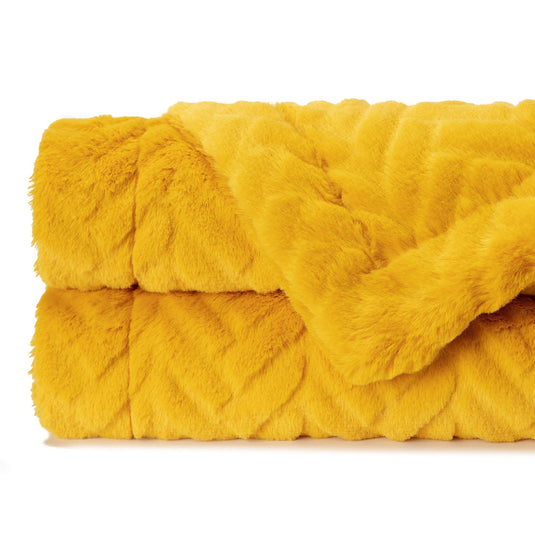 Embossed Faux Fur Throw Blanket Gift Chanasya