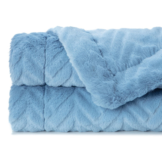 Embossed Faux Fur Throw Blanket Gift Chanasya