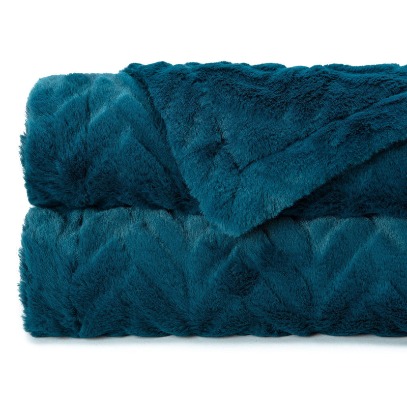 Load image into Gallery viewer, Embossed Faux Fur Throw Blanket Gift Chanasya
