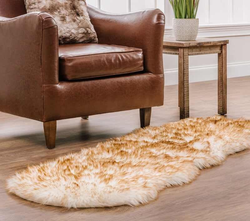 Load image into Gallery viewer, Two Tone Fur Rug Collective Chanasya
