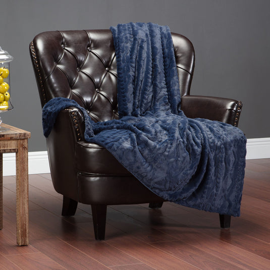 Trestle Faux Fur Throw Blanket Gift Chanasya