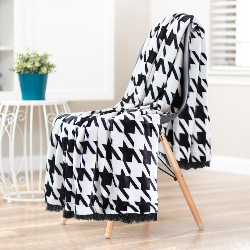 Load image into Gallery viewer, Houndstooth Throw Blanket Gift Chanasya
