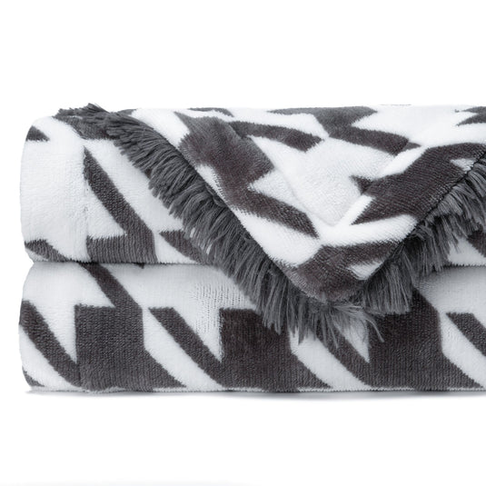 Houndstooth Throw Blanket Gift Chanasya