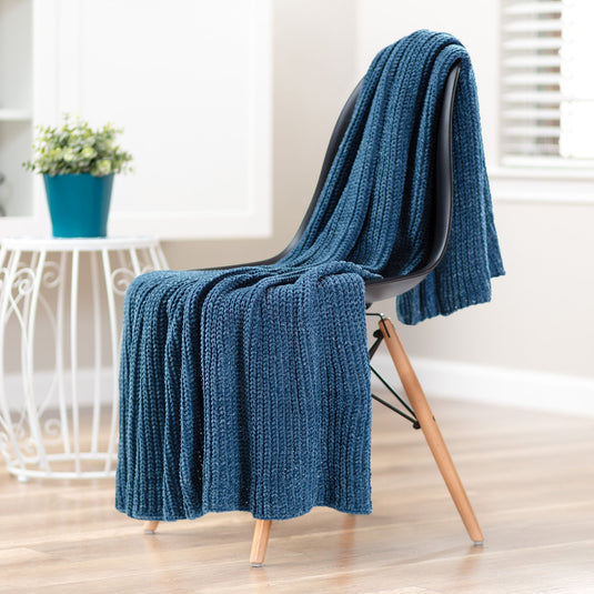 Knit Chenille Throw Blanket Gift Chanasya