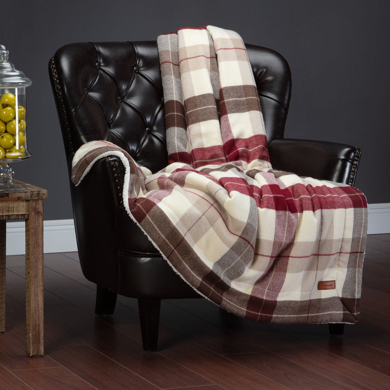 Load image into Gallery viewer, Plaid Sherpa Throw Blanket Collective Chanasya
