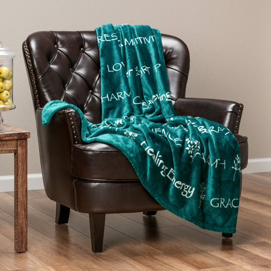 Positive Words Gift Throw Blanket Collective Chanasya