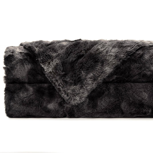 Double Sided Oversized Wolf Faux Fur Throw Blanket Gift Chanasya