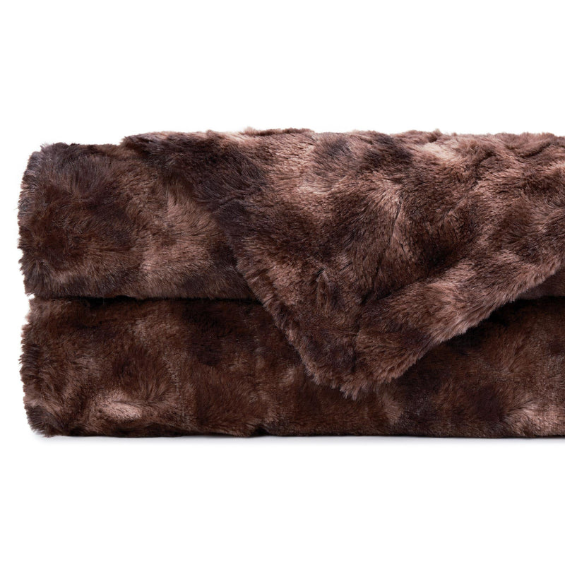 Load image into Gallery viewer, Double Sided Oversized Wolf Faux Fur Throw Blanket Gift Chanasya
