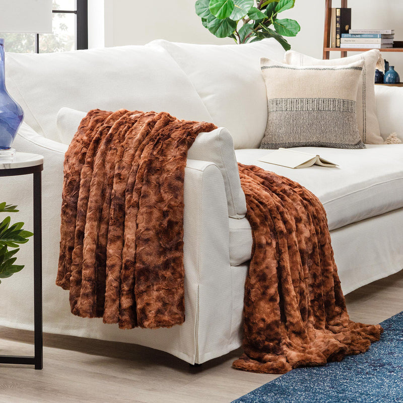 Load image into Gallery viewer, Double Sided Oversized Wolf Faux Fur Throw Blanket Gift Chanasya
