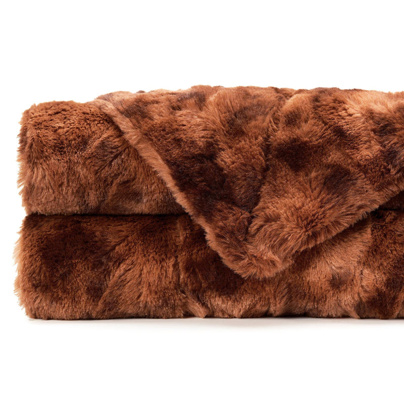 Load image into Gallery viewer, Double Sided Oversized Wolf Faux Fur Throw Blanket Gift Chanasya
