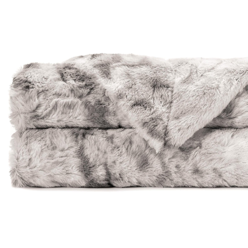 Load image into Gallery viewer, Double Sided Oversized Wolf Faux Fur Throw Blanket Gift Chanasya
