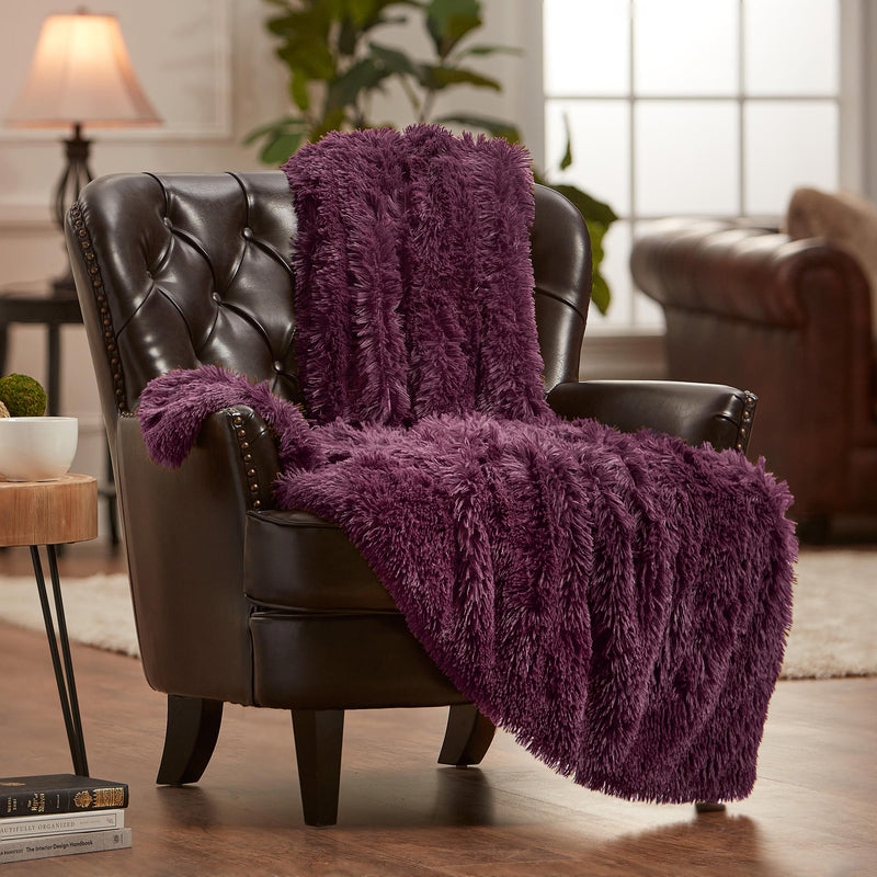 Load image into Gallery viewer, Solid Faux Long Fur Throw Blanket Collective Chanasya
