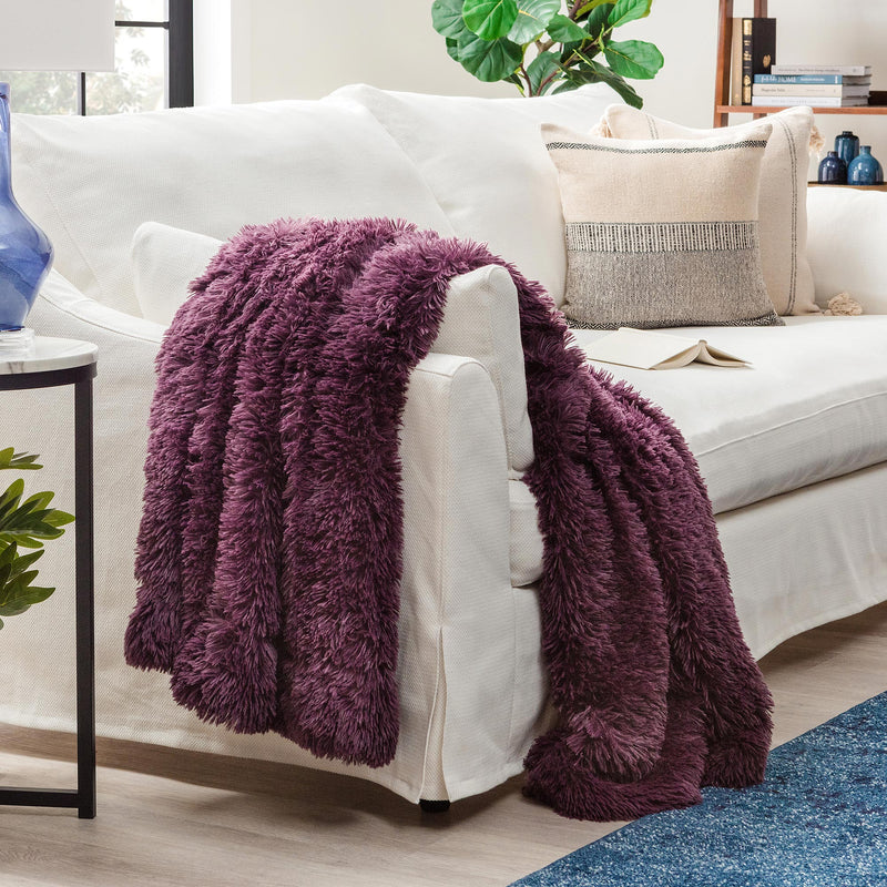 Load image into Gallery viewer, Solid Faux Long Fur Throw Blanket Collective Chanasya
