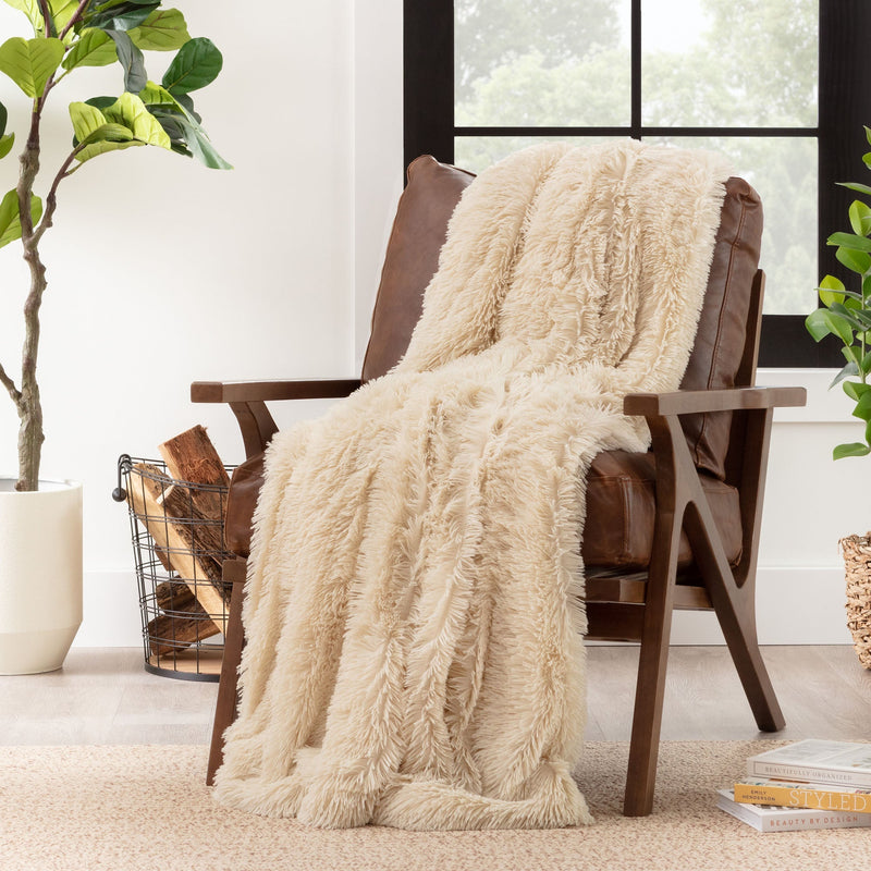 Load image into Gallery viewer, Solid Faux Long Fur Throw Blanket
