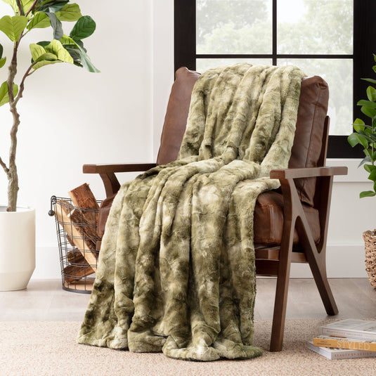 Wolf Faux Fur Throw Blanket