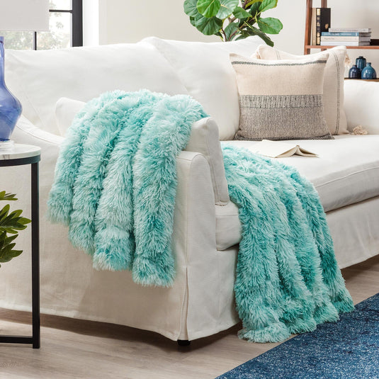 Wolf Faux Long Fur Throw Blanket Gift Chanasya