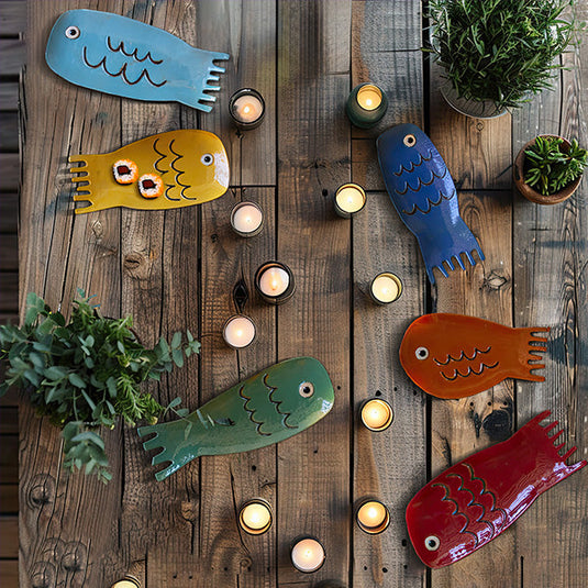 Ceramic Fish Plates, Set of 6 General KAL