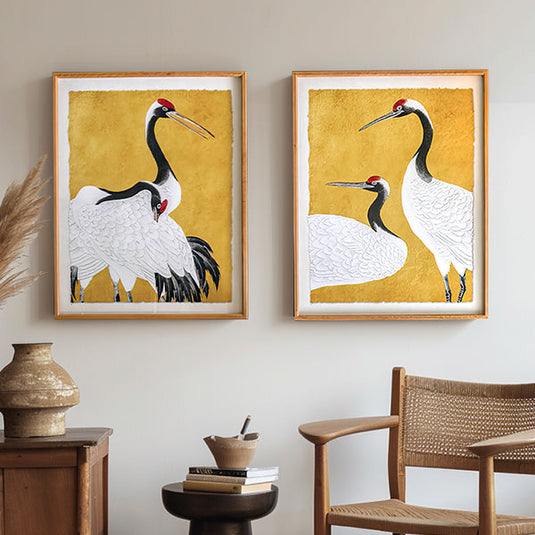 Framed Heron Prints, Set of 2 General KAL