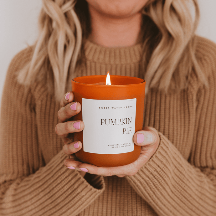 Pumpkin Pie Soy Candle - Orange Matte Jar - 15 oz Collective Sweet Water Decor