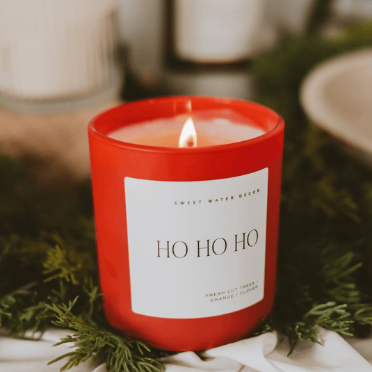 Ho Ho Ho Soy Candle - Red Matte Jar - 15 oz Collective Sweet Water Decor