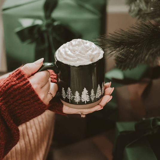 Pine Trees 14oz. Stoneware Coffee Mug Collective Sweet Water Decor