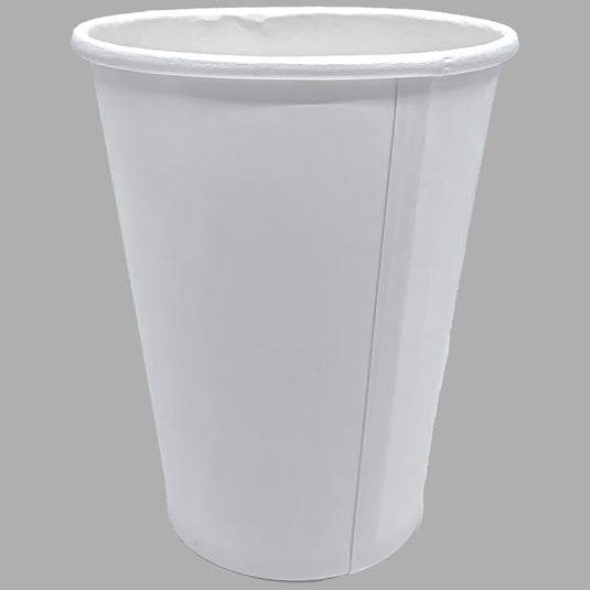 *WHOLESALE* 12 oz. - Disposable - White - Hot/Cold Cups | 1000 ct. Paper Cups VeZee