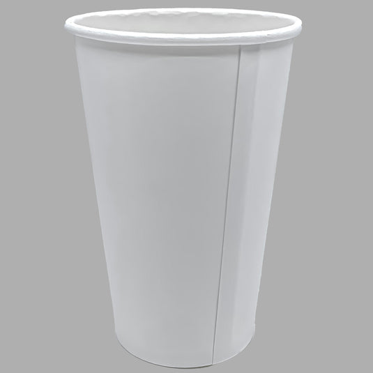 *WHOLESALE* 16 oz. - Disposable - White - Hot/Cold Cups | 1000 ct. Paper Cups VeZee