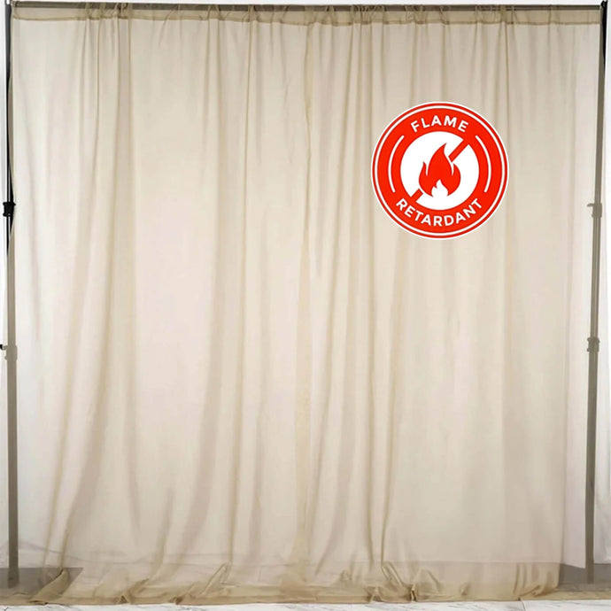 2 Pack Natural Sheer Chiffon Event Curtain Drapes, Durable Flame Resistant Premium Organza Backdrop Event Panels With Rod Pockets - 10ftx10ft Backdrops PROstorez Default Title