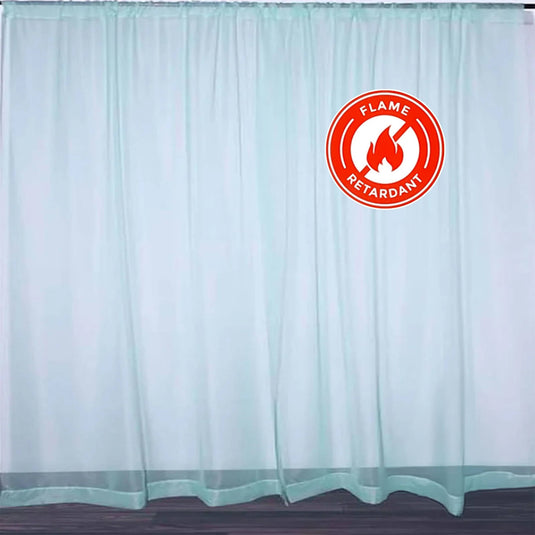 2 Pack Dusty Sage Green Sheer Chiffon Event Curtain Drapes, Durable Flame Resistant Premium Organza Backdrop Event Panels With Rod Pockets - 10ftx10ft Backdrops PROstorez Default Title