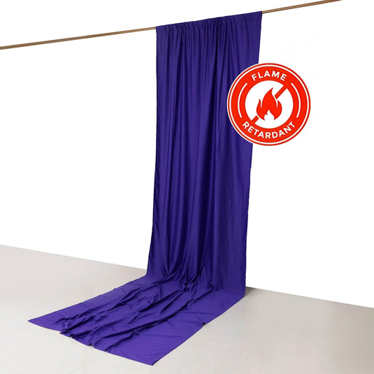 Purple Scuba Polyester Event Curtain Drapes, Durable Flame Resistant Backdrop Event Panel Wrinkle Free with Rod Pockets - 5ftx14ft Backdrops HIER_5310