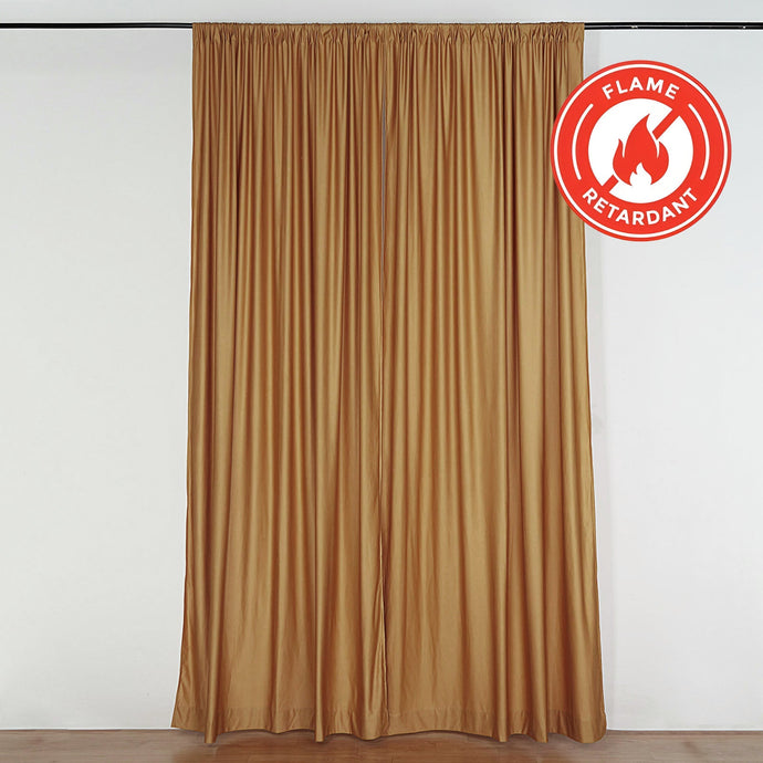 2 Pack Gold Scuba Polyester Event Curtain Drapes, Durable Flame Resistant Backdrop Event Panels Wrinkle Free with Rod Pockets - 10ftx10ft Backdrops HIER_5310 Default Title