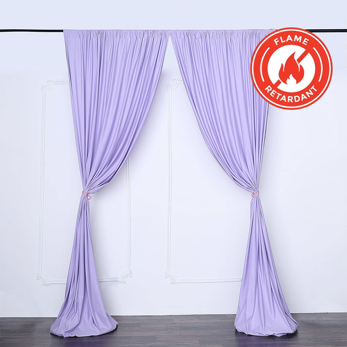 2 Pack Lavender Lilac Scuba Polyester Event Curtain Drapes, Durable Flame Resistant Backdrop Event Panels Wrinkle Free with Rod Pockets - 10ftx10ft Backdrops PROstorez Default Title